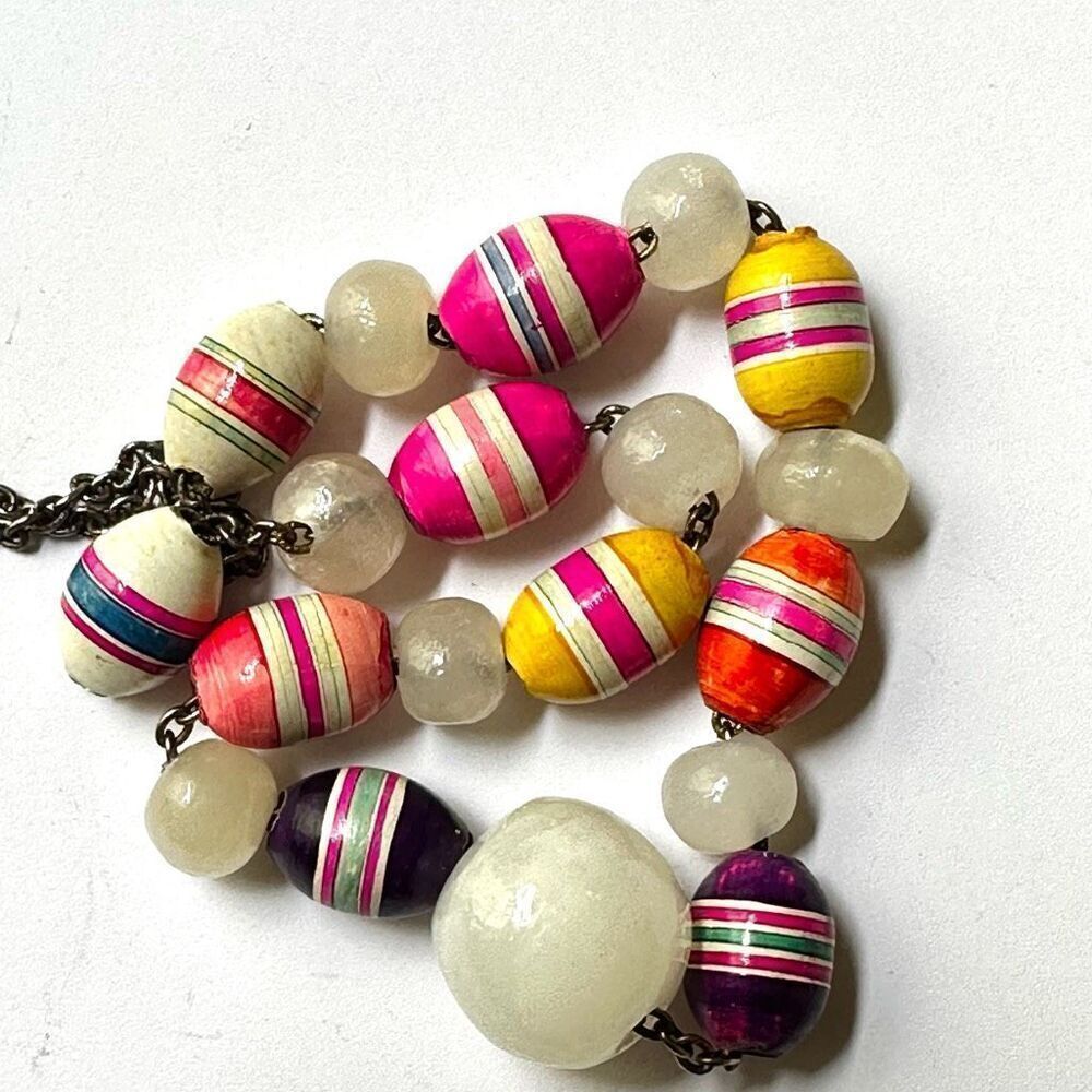 Colorful beaded necklace - Picture 6 of 7